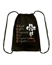 CHRIST COFFEE - WARRIOR OF CHRIST Drawstring Bag thumbnail