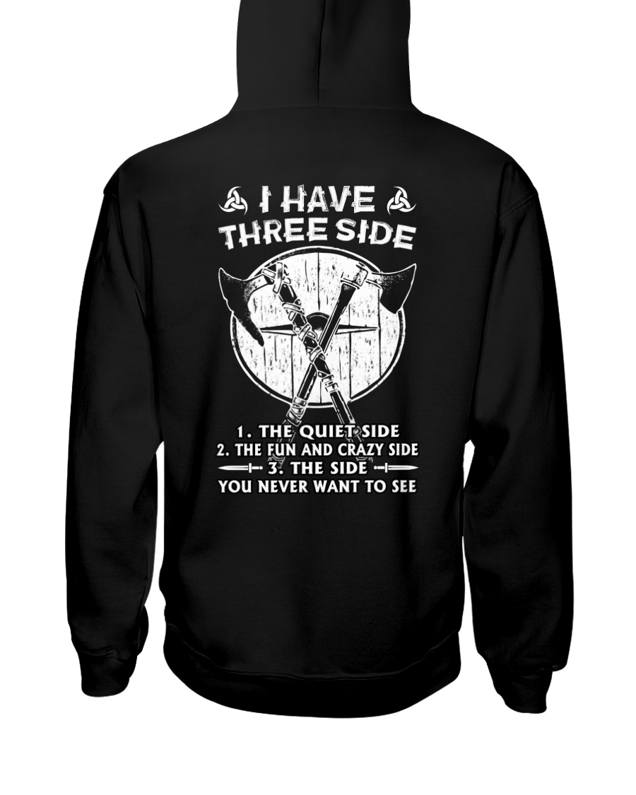 VIKINGS VALHALLA - THREE SIDE Hooded Sweatshirt