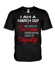 I AM A MARCH GUY V-Neck T-Shirt thumbnail