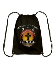 KNEEL - WARRIOR OF CHRIST Drawstring Bag thumbnail