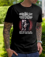 NOVEMBER GUY - WHEN LIFE KNOCKS YOU DOWN Classic T-Shirt lifestyle-mens-crewneck-front-7