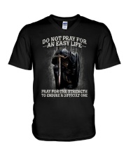 PRAY - WARRIOR OF CHRIST V-Neck T-Shirt thumbnail