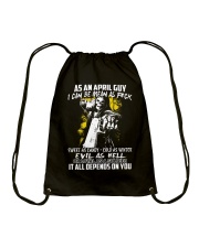 AS AN APRIL GUY Drawstring Bag thumbnail