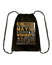 KINGS ARE BORN IN MAY Drawstring Bag thumbnail