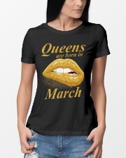 QUEENS ARE BORN IN MARCH Ladies T-Shirt lifestyle-women-crewneck-front-10