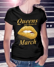 QUEENS ARE BORN IN MARCH Ladies T-Shirt lifestyle-women-crewneck-front-7