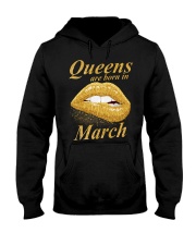 QUEENS ARE BORN IN MARCH Hooded Sweatshirt thumbnail