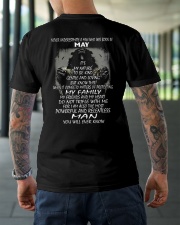 NEVER UNDERESTIMATE A MAN WHO WAS BORN IN MAY Classic T-Shirt lifestyle-mens-crewneck-back-3