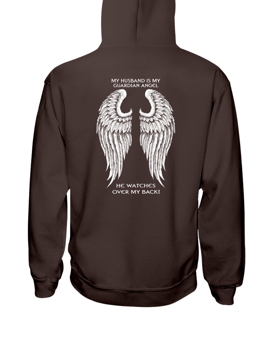 MY HUSBAND IS MY GUARDIAN ANGEL Hooded Sweatshirt