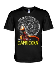 YES I AM A CAPRICORN V-Neck T-Shirt thumbnail