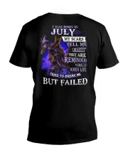 I WAS BORN IN JULY V-Neck T-Shirt thumbnail