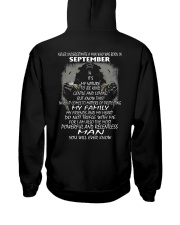 NEVER UNDERESTIMATE A MAN WHO WAS BORN SETEMBER Hooded Sweatshirt thumbnail