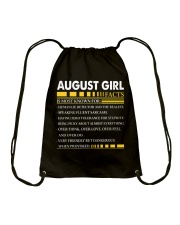 AUGUST GIRL FACTS Drawstring Bag tile