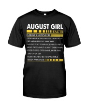 AUGUST GIRL FACTS Classic T-Shirt front