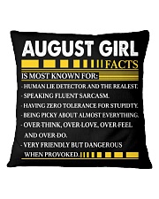 AUGUST GIRL FACTS Square Pillowcase tile