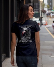 DEVIL WHISPERED - WARRIOR OF CHRIST Ladies T-Shirt lifestyle-women-crewneck-back-1
