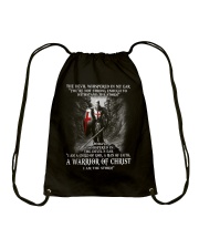 DEVIL WHISPERED - WARRIOR OF CHRIST Drawstring Bag thumbnail
