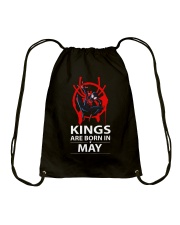 KINGS ARE BORN IN MAY Drawstring Bag thumbnail