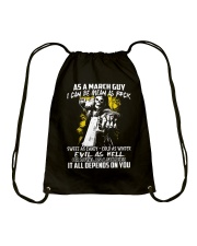 AS A MARCH GUY Drawstring Bag thumbnail