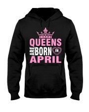 QUEENS ARE BORN IN APRIL Hooded Sweatshirt thumbnail