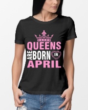 QUEENS ARE BORN IN APRIL Ladies T-Shirt lifestyle-women-crewneck-front-10