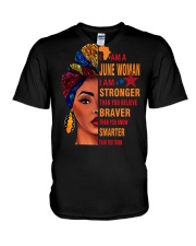I AM A JUNE WOMAN V-Neck T-Shirt thumbnail