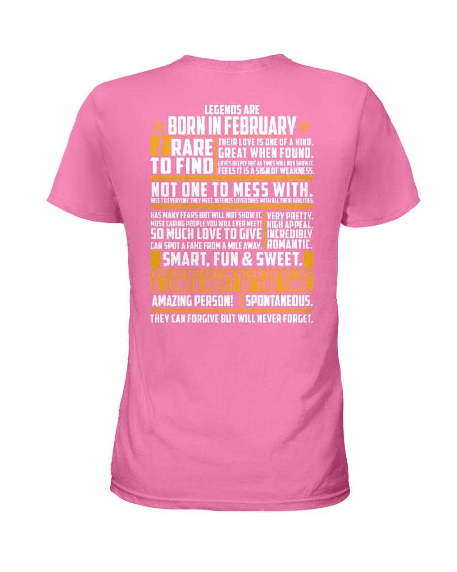 LEGENDS ARE BORN IN FEBRUARY Ladies T-Shirt