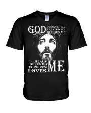 GOD - WARRIOR OF CHRIST V-Neck T-Shirt thumbnail
