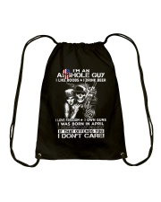 IM AN ASSHOLE APRIL GUY Drawstring Bag thumbnail