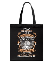 OCTOBER GIRL WAS BORN WITH MY HEART ON MY SLEEVE Tote Bag thumbnail