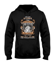 OCTOBER GIRL WAS BORN WITH MY HEART ON MY SLEEVE Hooded Sweatshirt thumbnail