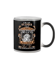 OCTOBER GIRL WAS BORN WITH MY HEART ON MY SLEEVE Color Changing Mug thumbnail