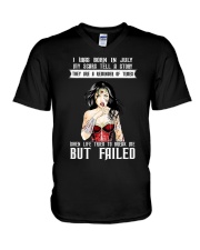 MY SCARS TELL A STORY - JULY V-Neck T-Shirt thumbnail