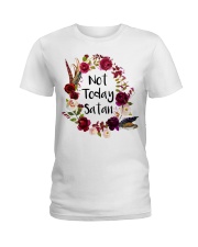 NOT TODAY SATAN - WARRIOR OF CHRIST Ladies T-Shirt front