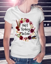 NOT TODAY SATAN - WARRIOR OF CHRIST Ladies T-Shirt lifestyle-women-crewneck-front-7