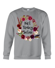 NOT TODAY SATAN - WARRIOR OF CHRIST Crewneck Sweatshirt thumbnail