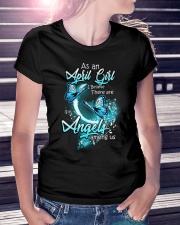 APRIL GIRL BELIEVE THERE ARE ANGELS AMONG US Ladies T-Shirt lifestyle-women-crewneck-front-7