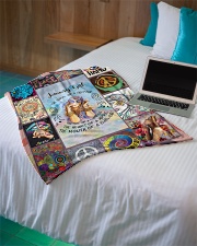 JANUARY GIRL - THE SOUL OF A GYPSY Small Fleece Blanket - 30" x 40" aos-coral-fleece-blanket-30x40-lifestyle-front-10