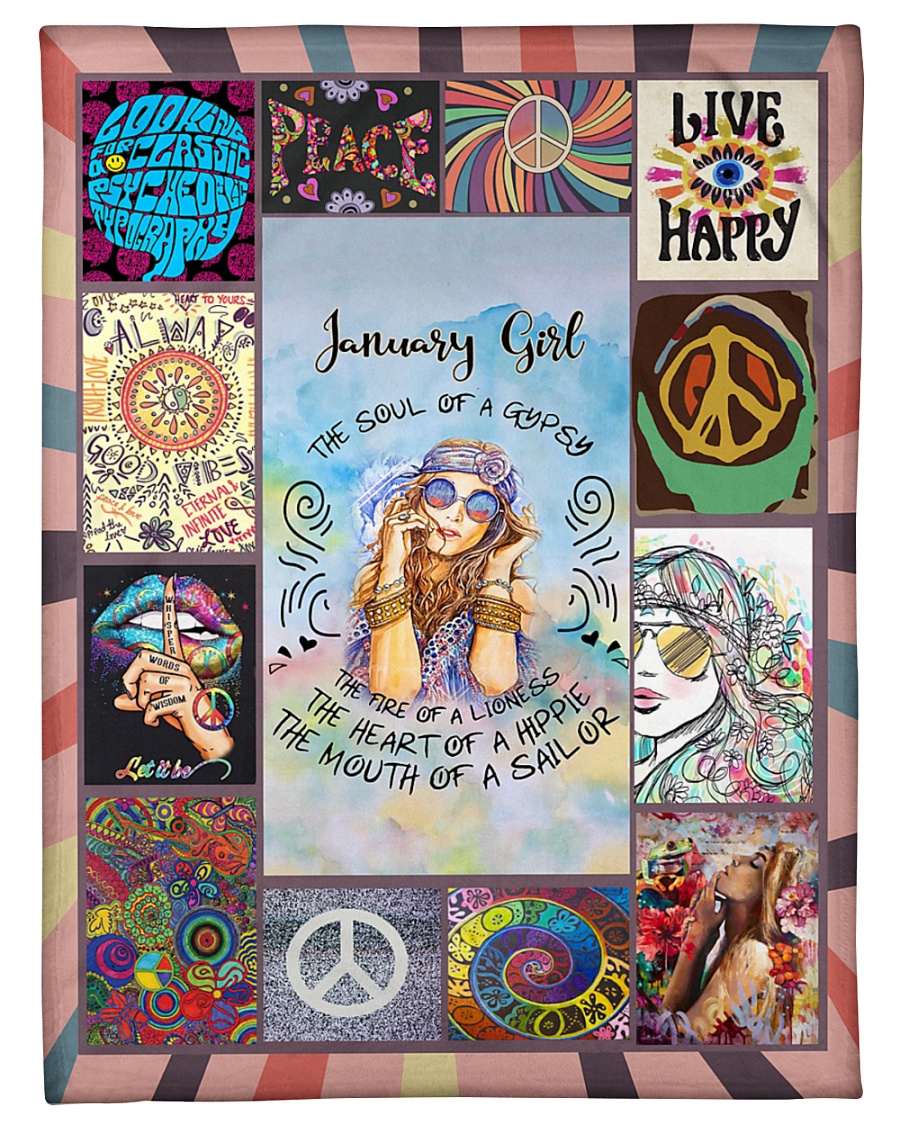 JANUARY GIRL - THE SOUL OF A GYPSY Small Fleece Blanket - 30" x 40"