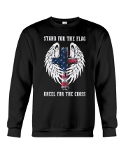 STAND FOR THE FLAG - WARRIOR OF CHRIST Crewneck Sweatshirt thumbnail