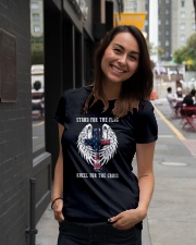 STAND FOR THE FLAG - WARRIOR OF CHRIST Ladies T-Shirt lifestyle-women-crewneck-front-5