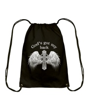GOD'S GOT MY BACK - WARRIOR OF CHRIST Drawstring Bag thumbnail