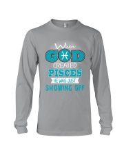 WHEN GOD REATED PISCES Long Sleeve Tee thumbnail