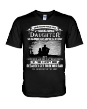 GOD BLESSED ME WITH AN ANGEL MY AWESOME DAUGHTER V-Neck T-Shirt thumbnail