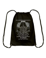 NEVER UNDERESTIMATE A MAN WHO WAS BORN IN APRIL Drawstring Bag thumbnail