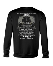 NEVER UNDERESTIMATE A MAN WHO WAS BORN IN APRIL Crewneck Sweatshirt thumbnail