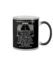 NEVER UNDERESTIMATE A MAN WHO WAS BORN IN APRIL Color Changing Mug thumbnail