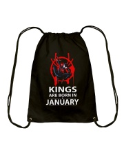 KINGS ARE BORN IN JANUARY Drawstring Bag thumbnail