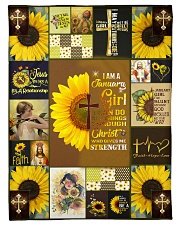 JANUARY GIRL CAN DO ALL THINGS THROUGH CHRIST Small Fleece Blanket - 30" x 40" front