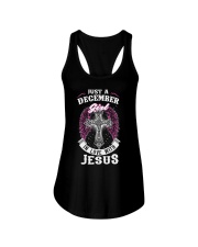 DECEMBER GIRL IN LOVE WITH JESUS - WARRIOR CHRIST Ladies Flowy Tank thumbnail